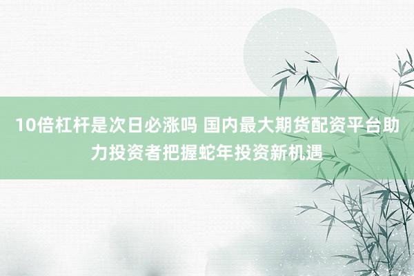 10倍杠杆是次日必涨吗 国内最大期货配资平台助力投资者把握蛇年投资新机遇